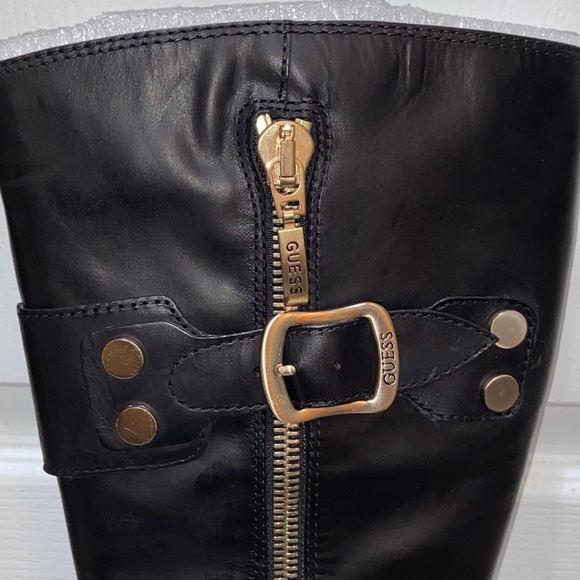 Guess by Marciano Black Leather Boots-$90 - Picture 3 of 9